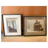 LARGE FRAMED PRINTS, ONE SLIDING WILL NEED