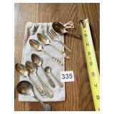 8 STERLING SPOONS AND 1 FORK 3.09 OZT