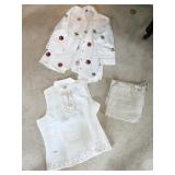 RICHARD MALCOM 100% SILK BLOUSE,