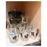 COUROC MID CENTURY VINTAGE FISH SHACK GLASSES