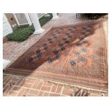 HAND KNOTTED ANTIQUE RUG - DOES HAVE ONE DAMAGE