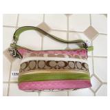 COACH GREEN AND PINK SMALL PURSE M0982-F14726