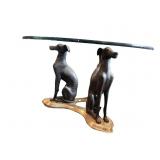 MAITLAND SMITH GREYHOUND TABLE, 30 INCH ROUND