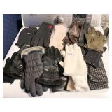 LADIES WINTER GLOVES, SOME LEATHER, INSULATED,