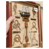 13X10 SHADOW BOX KEY HOLDER WITH NAUTICAL KNOTS