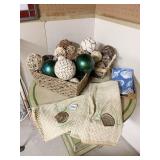 ACCENT BALLS, T- TOWELS, GUEST NAPKINS IN HOLDER
