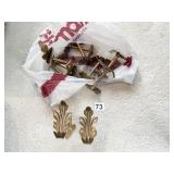 9 DRAPERY TIE BACKS W/ LEAF DESIGN