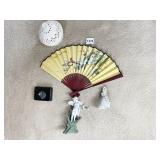 FOLDING FAN, LAURA ASHLEY DISH ETC.