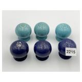 6 FIESTA SALT AND PEPPER SHAKERS