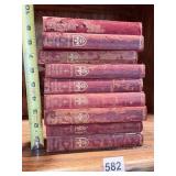 9 LEATHER BOUND BOOKS 1915 BOOKS