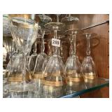 GALLIA FLORAL ETCHED CRYSTAL BEAUTIFUL HIGHBALL