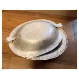 WENDELL AUGUST LARGE PEWTER LIDDED DISH WITH