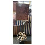 UNUSUAL LAMP WITH FABRIC SHADE CALL MOM PRISM