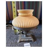 RIPPED GLASS SMALL DRESSER LAMP 7.25 INCHES HIGH