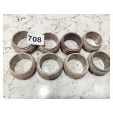 STONE NAPKIN RINGS MADE IN INDIA, SET OF 8