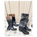 SHEILA MCNELLE MADE IN ITALY SZ. 8 LEATHER BOOTS,