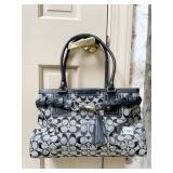 BLUE COACH PURSE W/ TASSEL FRONT MO-893-F13068