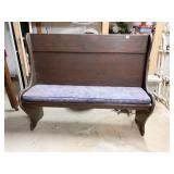WOOD BENCH HIGH BACK