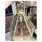 MULTICOLORED GLASS PANEL LIGHT FIXTURE