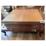 SILVERWARE WOOD BOX W/ LOWER DRAWER