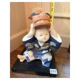 BOY AND LION DANCE JAPANESE HAKATA URASAKI DOLL