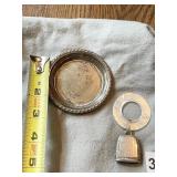 STERLING RATTLE W/ MOTHER PEARL HANDLE AND