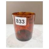 PLASTIC TORTOISE VINTAGE DRINKING GLASSES, 11 IN