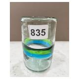 QUALITY BLUE AND GREEN DRINKING GLASSES, QTY 6