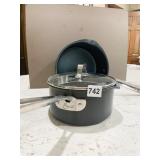 EMERIL COOKWARE, 2 AND 3 QT POTS, ONE STRAINER