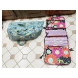 COSMETIC HOLDER, BLUE FLORAL PURSE