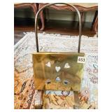 BRASS FIRESIDE POT WARMER 16" X 8"