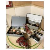 TWO TOOLBOXES WITH SOLDERING IRON, SOLDER AND