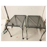 2 IRON SIDE TABLES 24 BY 16 INCH