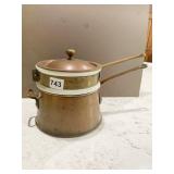 BAZAR FRANCE NEW YORK COPPER DOUBLE BOILER POT