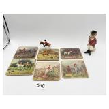 ROYAL DOULTON FOX FIGURE AND COASTERS