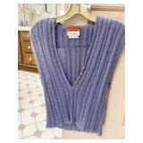 MISSONI BLUE MOHAIR SWEATER SLEEVELESS