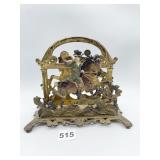 RARE 1912 BRADLEY & HUBBARD LETTER HOLDER W/ FOX