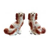 STAFFORDSHIRE 12" H PAIR LONG EARED DOGS