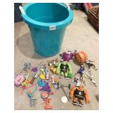 BUCKET OF SPACE JAMS ACTION FIGURES AND