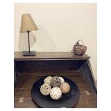 DECORATIVE BALLS ON CHARGER EMBOSSED WITH BIRDS