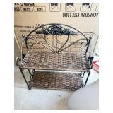 WICKER SHELF METAL FRAME