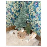 CHRISTMAS TREE, BASKET, RED SLEIGH