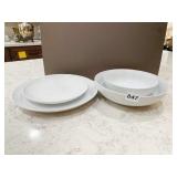 PIER 1 MINIMALIST DISHES SET, 2 BIG BOWLS, 4