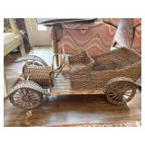 WICKER CAR 43" L X 14" W X 15" H