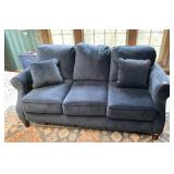 DEEP BLUE 3 CUSHION SOFA 71" W X 34" D X 31" H
