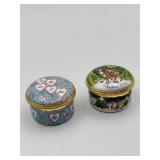 ENAMELED BOXES TRINKET BOXES - 1987 ST.
