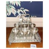 VINTAGE EGG SERVING CADDY W/ SPOONS