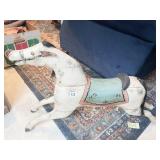 WOOD CARVED HORSE HAND PAINTED 20" H X 34" W