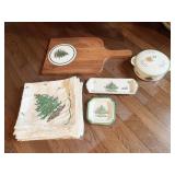 SPODE SERVING BOARD, ASHTRAY, RELISH DISH,