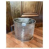 BRASS WOVEN WASTE BASKET, SMALL SIZE